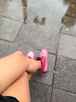 legs in a rainy day